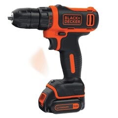 Аккумуляторная дрель/шуруповерт Black&Decker BDCDD12 10,8V цена и информация | Шуруповерты, дрели | pigu.lt