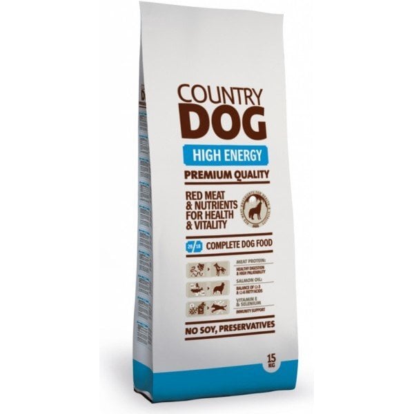 Country dog high energy, 15 kg kaina ir informacija | Sausas maistas šunims | pigu.lt