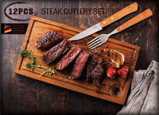 BerlingerHaus steak набор столовых приборов, 12 частей цена и информация | Столовые приборы | pigu.lt