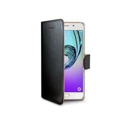 Atverčiamas dėklas Celly WALLY skirtas Samsung Galaxy A3 (2017), Juodas kaina ir informacija | Telefono dėklai | pigu.lt