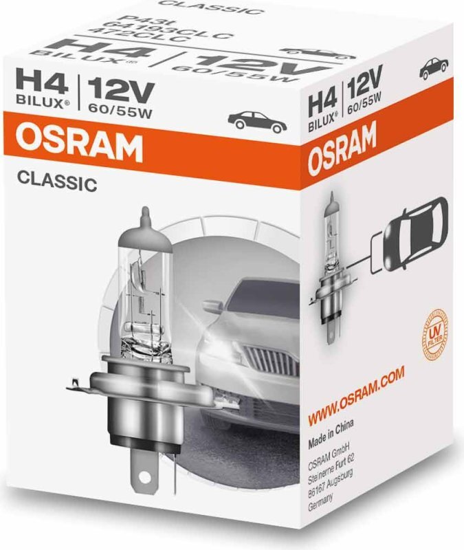 Automobilinė lemputė Osram Classic H4, 1 vnt. цена и информация | Automobilių lemputės | pigu.lt