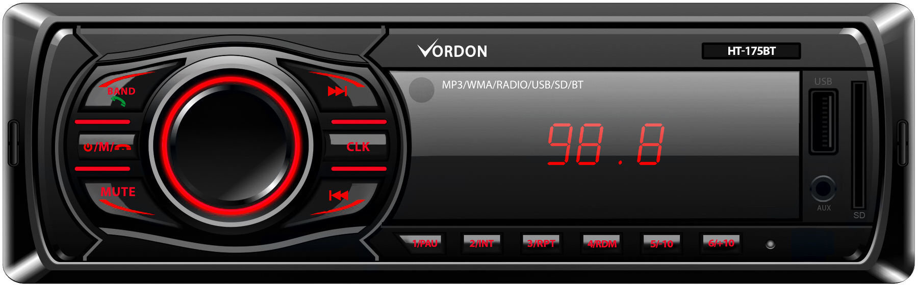 Vordon HT-175 BT автомагнитола с Bluetooth цена | pigu.lt