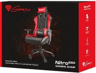 Стул Gaming Genesis Nitro 550: Цвет - Красный цена и информация | Офисные кресла | pigu.lt