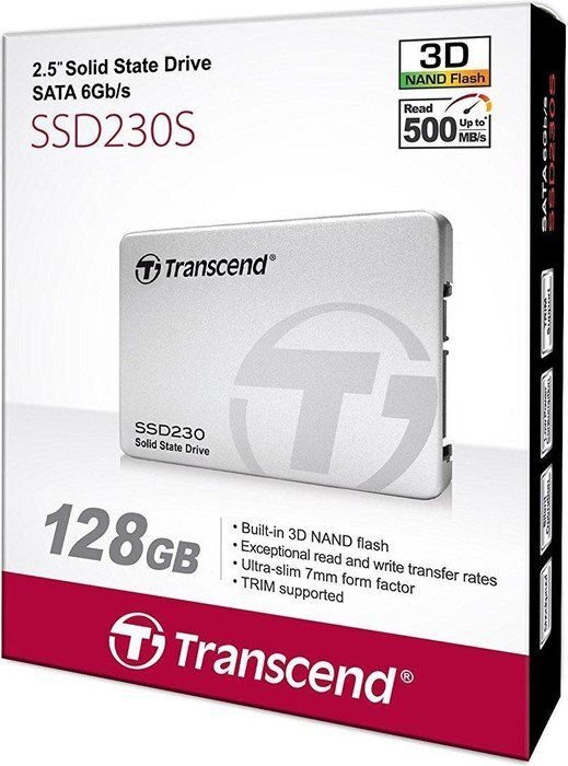 Transcend 230S 128GB SATA3 (TS128GSSD230S) цена и информация | Vidiniai kietieji diskai (HDD, SSD, Hybrid) | pigu.lt