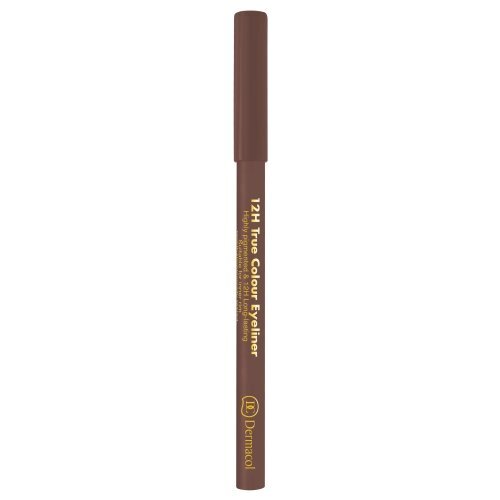 Akių kontūro pieštukas Dermacol 12H True Colour 0.28 g, 4 Light Brown kaina ir informacija | Akių šešėliai, pieštukai, blakstienų tušai, serumai | pigu.lt