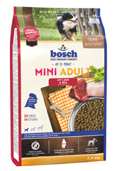 Bosch Petfood Mini Adult Lamb & Rice (High Premium) 3kg kaina ir informacija | Sausas maistas šunims | pigu.lt