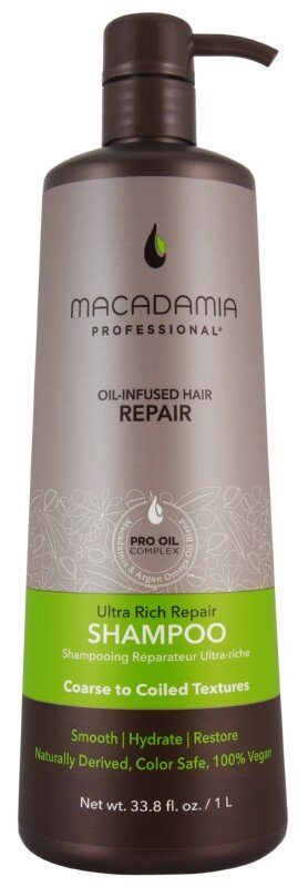 Intensyviai drėkinantis šampūnas Macadamia Ultra Rich Moisture, 1000 ml цена и информация | Šampūnai | pigu.lt