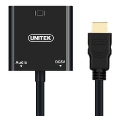 Unitek - Конвертер мини/микро HDMI в VGA+аудио, Y-6355 цена и информация | Адаптеры, USB-разветвители | pigu.lt