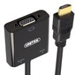 Unitek - Konwerter mini/micro HDMI na VGA + audio, Y-6355 kaina ir informacija | Adapteriai, USB šakotuvai | pigu.lt