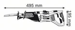 Elektrinis tiesinis pjūklas Bosch GSA 1100 E цена и информация | Пилы, циркулярные станки | pigu.lt