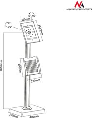 Подставка для планшета Maclean MC-724 цена и информация | Аксессуары для планшетов, электронных книг | pigu.lt