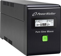 PowerWalker, 800VA 2X, RJ11,45, USB, LCD kaina ir informacija | Nepertraukiamo maitinimo šaltiniai (UPS) | pigu.lt