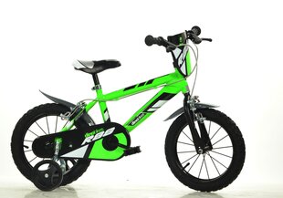 Vaikiškas dviratis Dino Bikes 14", 414U-R88, žalias kaina ir informacija | Dviračiai | pigu.lt