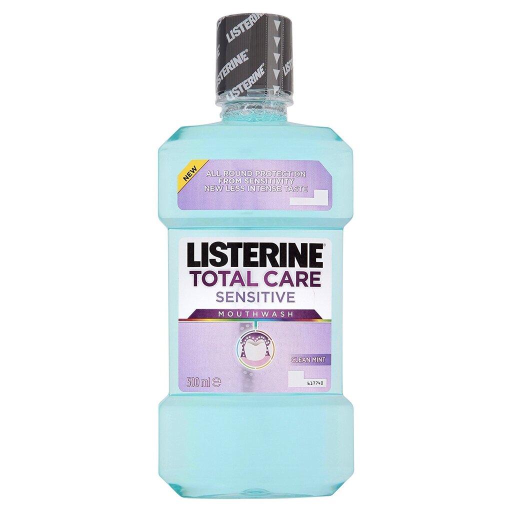 Burnos skalavimo skystis Listerine Total Care Sensitive, 500 ml kaina ir informacija | Dantų šepetėliai, pastos | pigu.lt