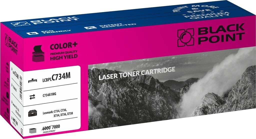 Toner Black Point LCBPLC734M | magenta | 7 000 pp | Lexmark C734 / C736 / X734 цена и информация | Kasetės lazeriniams spausdintuvams | pigu.lt