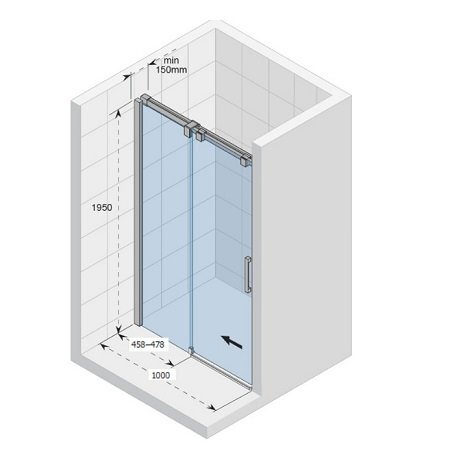 Dušo durys RIHO Ocean 100 cm kaina ir informacija | Dušo durys ir sienelės | pigu.lt