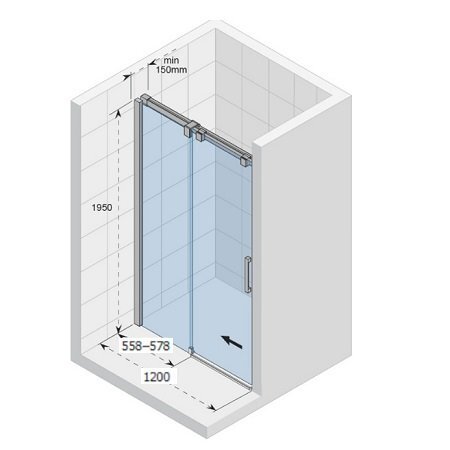 Dušo durys RIHO Ocean 120 cm kaina ir informacija | Dušo durys ir sienelės | pigu.lt