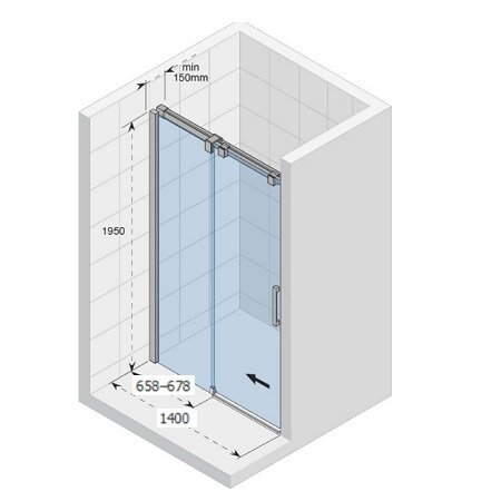 Dušo durys RIHO Ocean 140 cm цена и информация | Dušo durys ir sienelės | pigu.lt