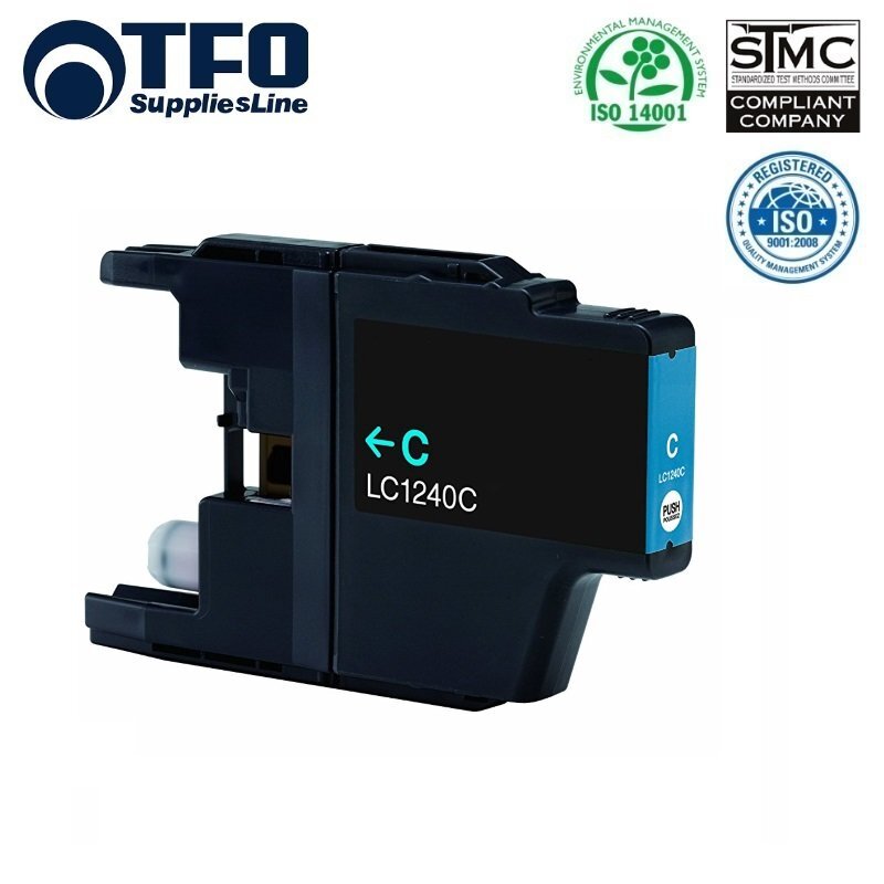 TFO Brother LC1240C Cyan INK Cartridge 12ml DCP-J525W DCP-J725DW etc HQ Premium Analog kaina ir informacija | Kasetės lazeriniams spausdintuvams | pigu.lt