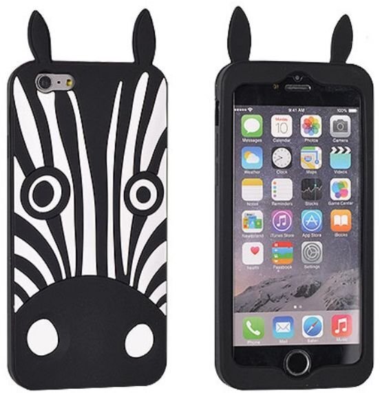 Apsauginis dėklas Forcell 3D Back Case (Zebras) skirtas Apple iPhone 7 4.7", Juodas kaina ir informacija | Telefono dėklai | pigu.lt