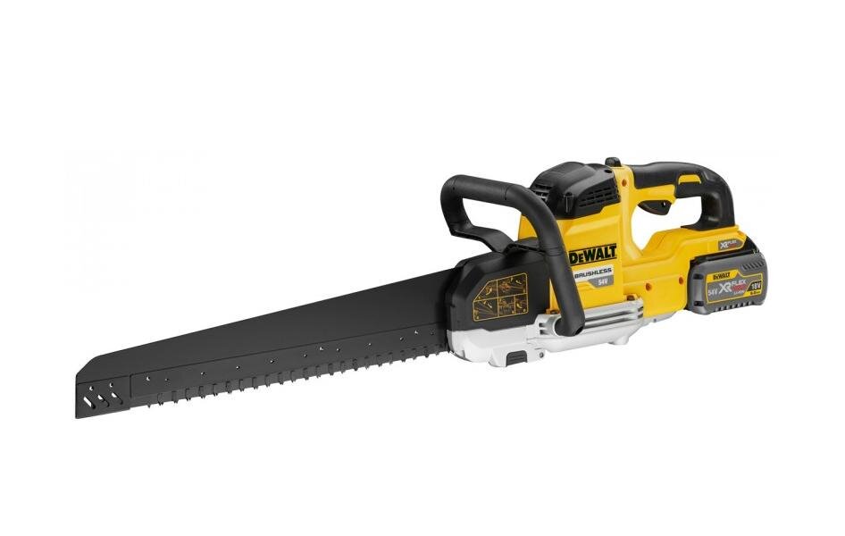 Akumuliatorinis pjūklas dewalt 54v fv dcs397t2 430mm 2x6.0ah porotherm 12 kaina ir informacija | Pjūklai, pjovimo staklės | pigu.lt