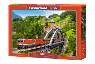 Dėlionė Puzzle Castorland Train On The Bridge, 500 dalių kaina ir informacija | Dėlionės (puzzle) | pigu.lt