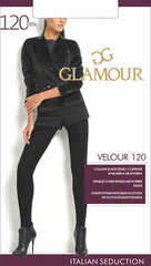 Pėdkelnės moterims Glamour Velour 120 DEN, rudos spalvos kaina ir informacija | Pėdkelnės | pigu.lt