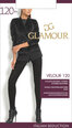 Pėdkelnės moterims Glamour Velour 120 DEN, rudos spalvos