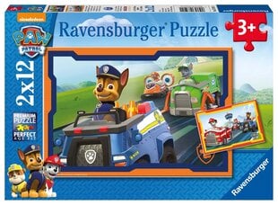 Пазл Ravensburger Paw Patrol 2x12 д. цена и информация | Пазлы | pigu.lt