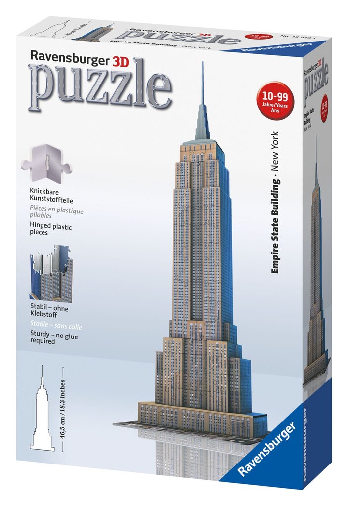 3D dėlionė Ravensburger Empire State Building 216 d kaina ir informacija | Dėlionės (puzzle) | pigu.lt