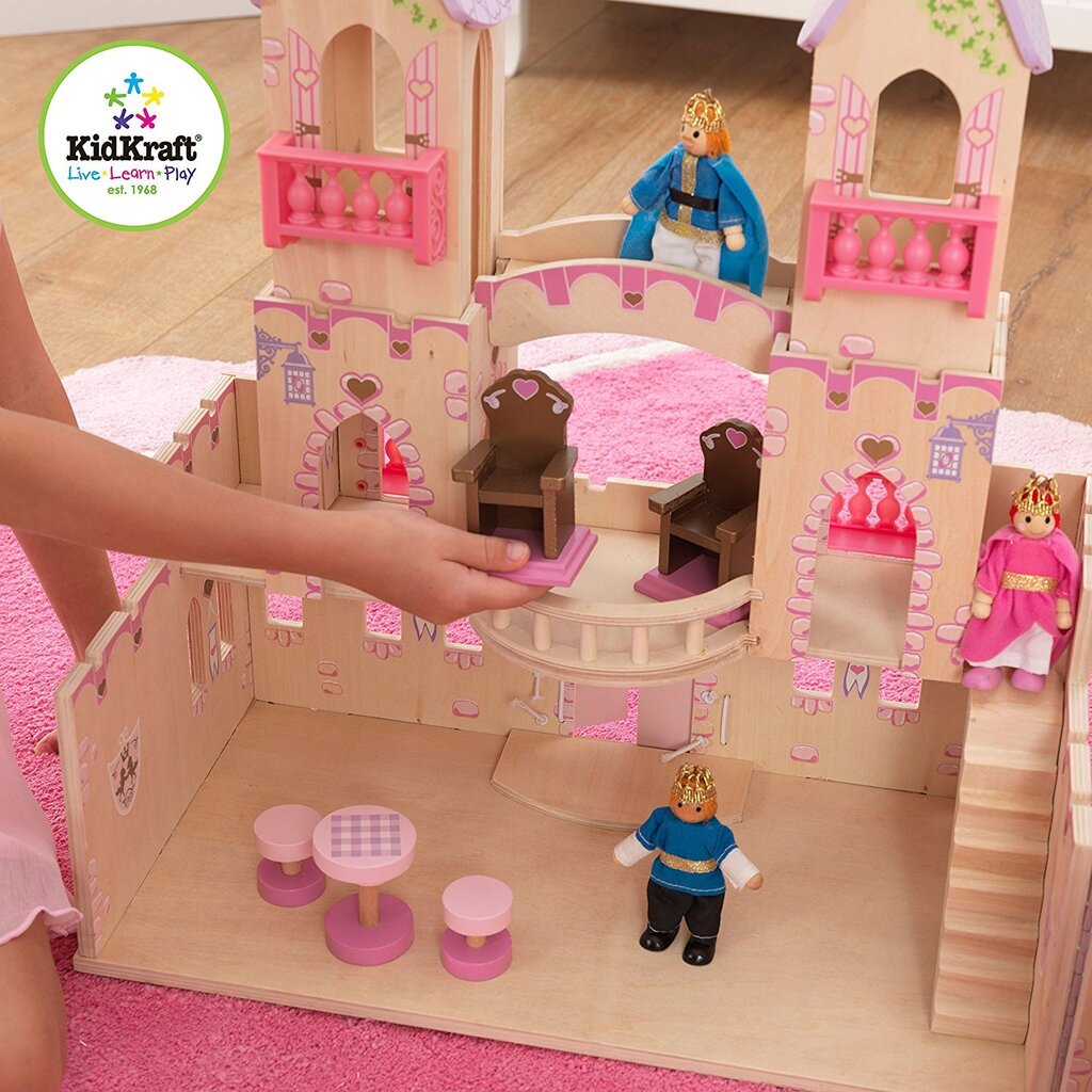 Lėlės namas Kidkraft Princess Castle, 65259 kaina ir informacija | Žaislai mergaitėms | pigu.lt