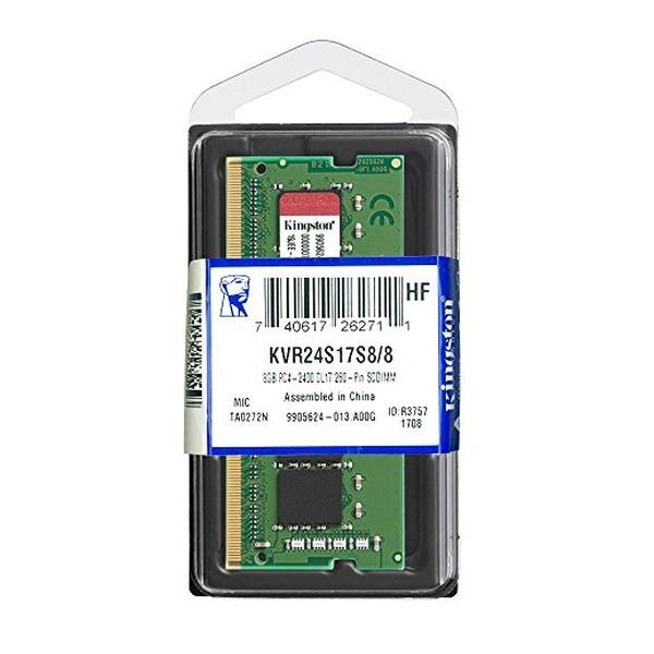 Kingston DDR4 SODIMM 8GB 2400MHz CL17 (KVR24S17S8/8) kaina ir informacija | Operatyvioji atmintis (RAM) | pigu.lt