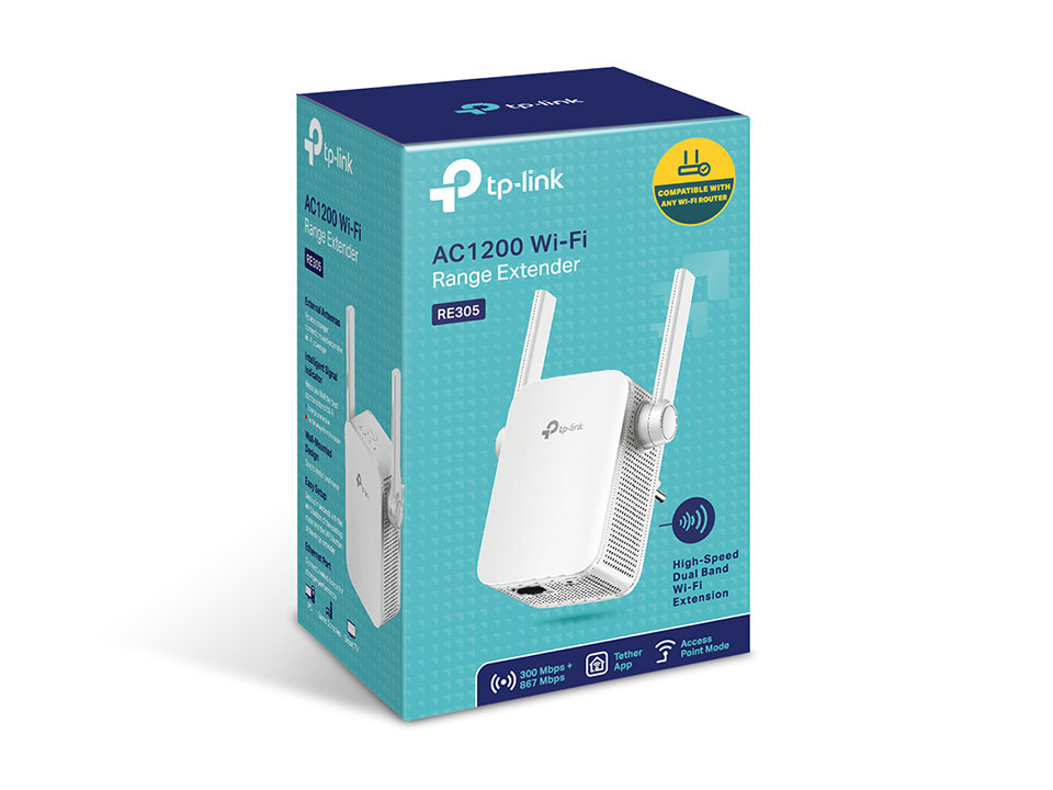 TP-Link AC1200 RE305 цена и информация | Signalo stiprintuvai (Range Extender) | pigu.lt