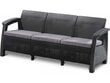 Lauko sofa Keter ALLiBERT Corfu Love Seat Max, pilka kaina ir informacija | Lauko kėdės, foteliai, pufai | pigu.lt