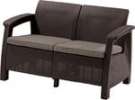 Lauko sofa Keter ALLiBERT Corfu Love Seat, ruda