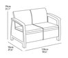 Lauko sofa Keter ALLiBERT Corfu Love Seat, ruda kaina ir informacija | Lauko kėdės, foteliai, pufai | pigu.lt