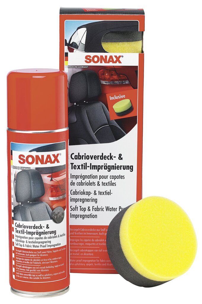 SONAX kabrioleto stogo ir tekstilės impregnantas, 300ml kaina ir informacija | Autochemija | pigu.lt