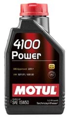 Motul 4100 Power 15W50 variklinė alyva, 102773, 1 l цена и информация | Моторные масла | pigu.lt