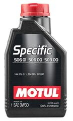 Motul Specific 506 01 506 00 503 00 0W30 variklinė alyva, 106429, 1 l цена и информация | Motul Автомобильные смазки | pigu.lt