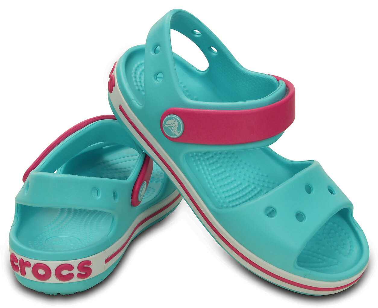 Crocs™ basutės Crocband Sandal, Pool / Candy Pink kaina ir informacija | Basutės vaikams | pigu.lt