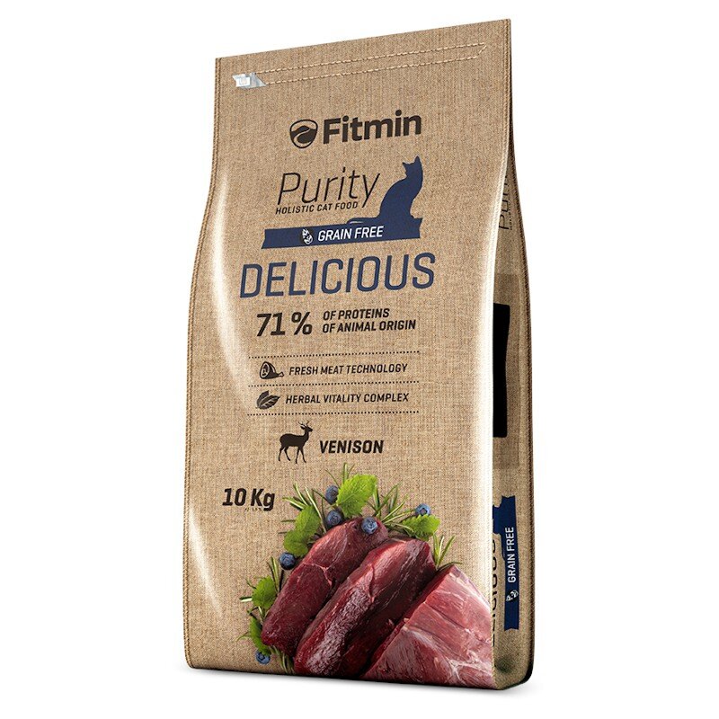 Fitmin Purity Delicious suaugusioms katėms su mėsa, 10 kg цена и информация | Sausas maistas katėms | pigu.lt