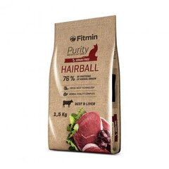 Сухой корм Fitmin Purity Hairball для взрослых кошек, 1,5 кг цена и информация | Сухой корм для кошек | pigu.lt