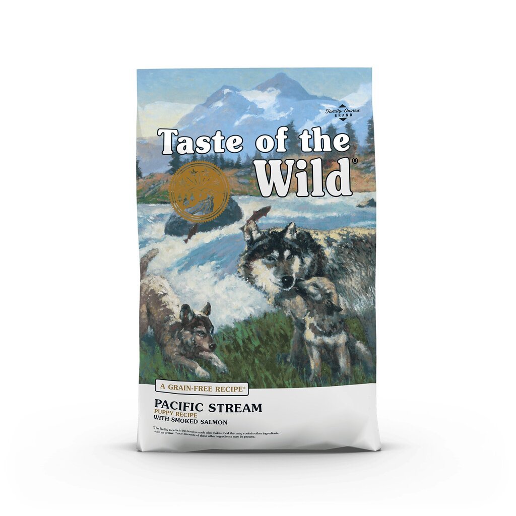 Taste of the Wild Pacific Stream Puppy sausas begrūdis šunų maistas su lašiša mažiems šuniukams, 2 kg kaina ir informacija | Sausas maistas šunims | pigu.lt