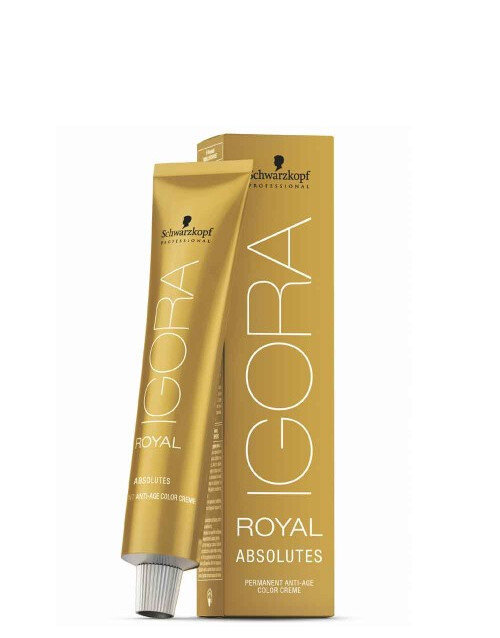 Ilgalaikio poveikio žilų plaukų dažai Schwarzkopf Igora Royal Absolutes 4.50, 60 ml kaina ir informacija | Plaukų dažai | pigu.lt