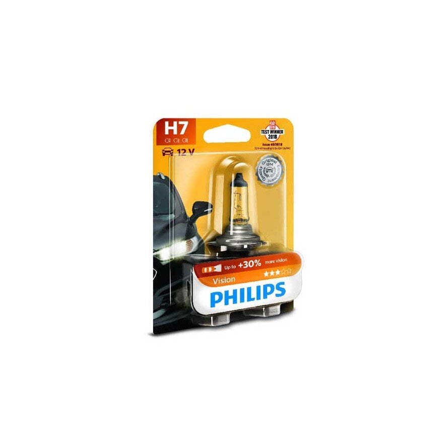 Автомобильная лампа PHILIPS H7 12V 55W VISION +30% в блистере цена