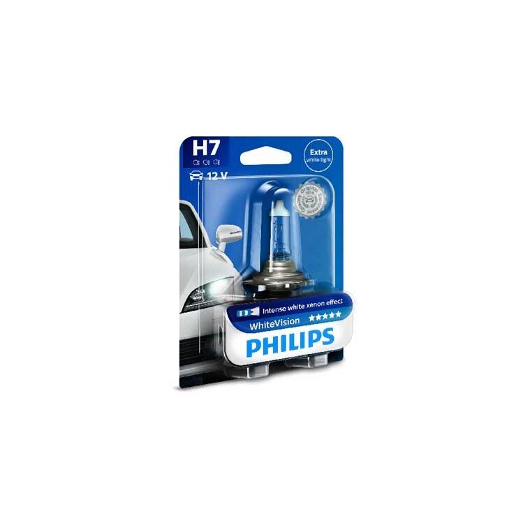 Automobilio lemputė Philips White Vision H7 12V 55W цена и информация | Automobilių lemputės | pigu.lt