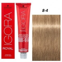 Profesionalūs plaukų dažai Schwarzkopf Professional IGORA Royal, 8-4 Light Blonde Beige, 60 ml kaina ir informacija | Plaukų dažai | pigu.lt