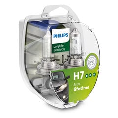 Automobilio lemputė Philips Long Life Eco H7 12V 55W, 2vnt kaina ir informacija | Automobilių lemputės | pigu.lt