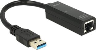 Delock - USB 3.0 с кабелем -> сетевой адаптер RJ-45 1 ГБ цена и информация | Адаптеры, USB-разветвители | pigu.lt