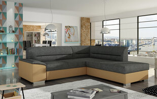 Мягкий угловой диван Verso, коричневый / серый цена и информация | Угловые диваны | pigu.lt